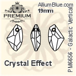 PREMIUM Octagon 1-Hole Pendant (PM8115) 18mm - Clear Crystal