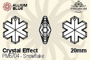 PREMIUM CRYSTAL Snowflake Pendant 20mm Crystal Volcano