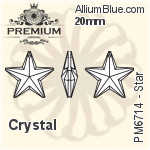 PREMIUM Star Pendant (PM6714) 20mm - Clear Crystal