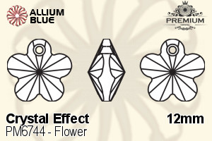 PREMIUM CRYSTAL Flower Pendant 12mm Crystal Satin