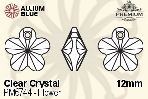 プレミアム Flower ペンダント (PM6744) 12mm - クリスタル