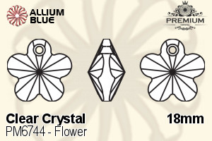 PREMIUM CRYSTAL Flower Pendant 18mm Crystal