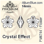 プレミアム Flower ペンダント (PM6744) 14mm - クリスタル エフェクト