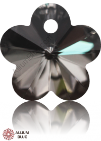 PREMIUM CRYSTAL Flower Pendant 8mm Crystal Silver Night