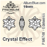 PREMIUM Edelweiss Pendant (PM6748) 14mm - Crystal Effect