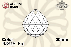 PREMIUM CRYSTAL Ball Pendant 30mm Burgundy