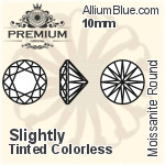 PREMIUM Moissanite Round Brilliant Cut (PM9010) 10mm - Slightly Tinted Colorless