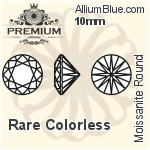 PREMIUM Moissanite Round Brilliant Cut (PM9010) 10mm - Rare Colorless