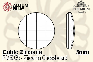 PREMIUM CRYSTAL Zirconia Chessboard 3mm Zirconia White