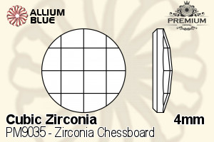 PREMIUM CRYSTAL Zirconia Chessboard 4mm Zirconia White