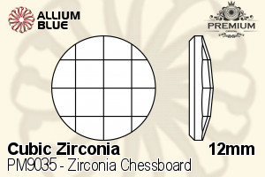 PREMIUM CRYSTAL Zirconia Chessboard 12mm Zirconia White