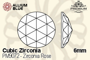 PREMIUM CRYSTAL Zirconia Rose 6mm Zirconia White