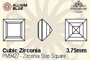 PREMIUM CRYSTAL Zirconia Step Square 3.75mm Zirconia White