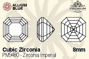 PREMIUM CRYSTAL Zirconia Imperial 8mm Zirconia White