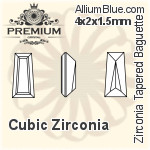 PREMIUM Zirconia Princess Square (PM9447) 3mm - Cubic Zirconia