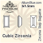 プレミアム Zirconia ラウンド Brilliant カット (PM9000) 1.2mm - キュービックジルコニア