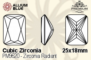PREMIUM CRYSTAL Zirconia Radiant 25x18mm Zirconia Amethyst