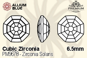 PREMIUM CRYSTAL Zirconia Solaris 6.5mm Zirconia White