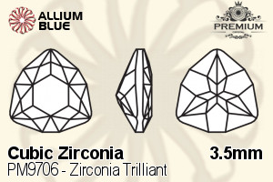 PREMIUM CRYSTAL Zirconia Trilliant 3.5mm Zirconia Olive Yellow