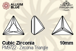 PREMIUM CRYSTAL Zirconia Triangle 10mm Zirconia Amethyst
