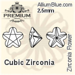 PREMIUM Zirconia Flower (PM9744) 3mm - Cubic Zirconia