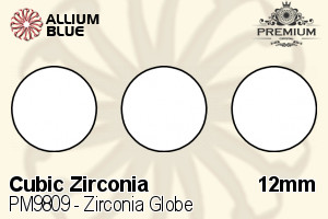 PREMIUM CRYSTAL Zirconia Globe 12mm Zirconia White