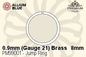 Jump Ring (PM99001) ⌀8mm - 0.9mm (Gauge 21) Brass