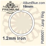 Jump Ring (PM99001) ⌀10mm - 1.2mm Iron