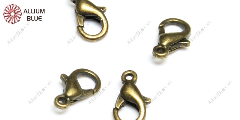 PREMIUM CRYSTAL Lobster Claw Clasp 18x10mm Antique Bronze Plated