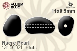 PRECIOSA Elliptic Pearl 1H 11x9.5 Aqua Bl.