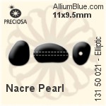 Preciosa Round Half-Hole MAXIMA Crystal Nacre Pearl (13110012) 10mm