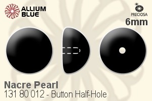 PRECIOSA Button Pearl 1/2H 6 white