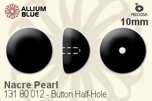 PRECIOSA Button Pearl 1/2H 10 Cer.grey