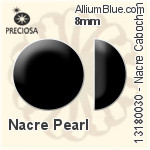 Preciosa Nacre Cabochon Crystal Nacre Pearl (131 80 030) 7mm - Nacre Pearl