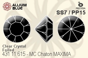 Preciosa MC Chaton MAXIMA (431 11 615) SS7 / PP15 - Clear Crystal With Dura™ Foiling