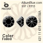 Preciosa MC Chaton MAXIMA (431 11 615) SS2.5 - Colour (Uncoated) With Dura Foiling