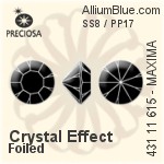 Preciosa MC Chaton MAXIMA (431 11 615) SS8 - Crystal (Coated) With Dura Foiling