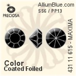 Preciosa MC Chaton MAXIMA (431 11 615) SS8.5 - Colour (Coated) With Dura Foiling