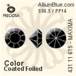 Preciosa MC Chaton MAXIMA (431 11 615) SS6.5 / PP14 - Color (Coated) With Dura™ Foiling