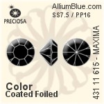Preciosa MC Chaton MAXIMA (431 11 615) SS7.5 - Colour (Coated) With Dura Foiling