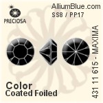 Preciosa MC Chaton MAXIMA (431 11 615) SS8 / PP17 - Color (Coated) With Dura™ Foiling