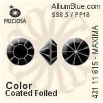 Preciosa MC Chaton MAXIMA (431 11 615) SS8.5 - Colour (Uncoated) With Dura Foiling