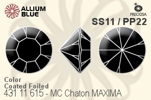 Preciosa MC Chaton MAXIMA (431 11 615) SS11 / PP22 - Color (Coated) With Dura™ Foiling
