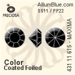 Preciosa MC Chaton MAXIMA (431 11 615) SS11 - Colour (Coated) With Dura Foiling