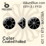 Preciosa MC Chaton MAXIMA (431 11 615) SS11.5 - Colour (Coated) With Dura Foiling