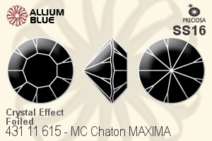 PRECIOSA Chaton MAXIMA ss16/pp31 crystal DF Aur