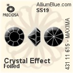 Preciosa MC Chaton MAXIMA (431 11 615) SS19 - Clear Crystal With Dura Foiling