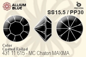 Preciosa MC Chaton MAXIMA (431 11 615) SS15.5 / PP30 - Color (Coated) With Dura™ Foiling