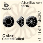 Preciosa MC Chaton MAXIMA (431 11 615) SS16 - Colour (Coated) With Dura Foiling