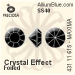 Preciosa MC Chaton MAXIMA (431 11 615) SS40 - Crystal Effect With Dura™ Foiling